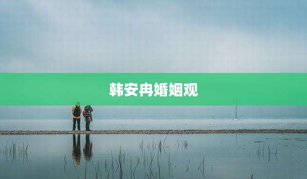 韩安冉婚姻观