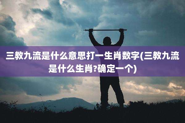 三教九流是什么意思打一生肖数字(三教九流是什么生肖?确定一个)