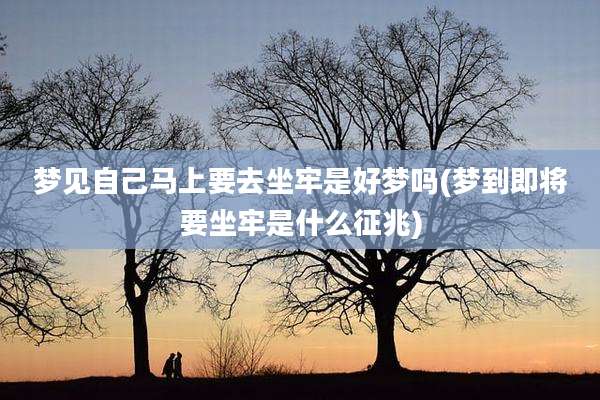 梦见自己马上要去坐牢是好梦吗(梦到即将要坐牢是什么征兆)