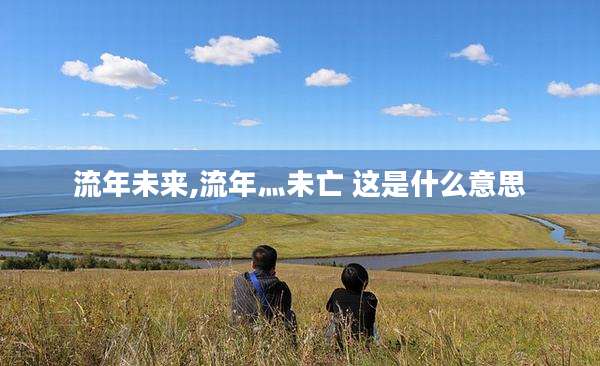 流年未来,流年灬未亡 这是什么意思