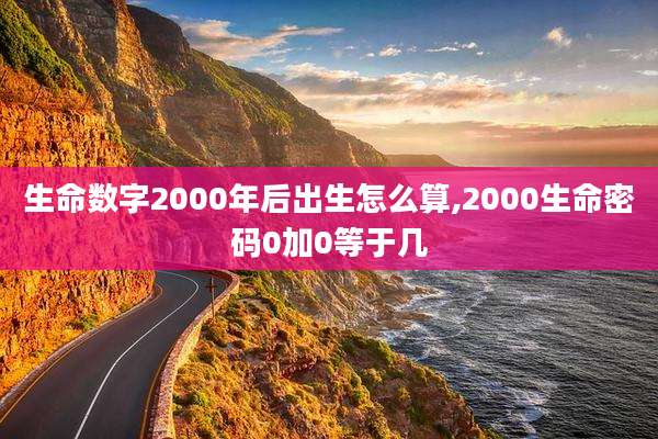 生命数字2000年后出生怎么算,2000生命密码0加0等于几