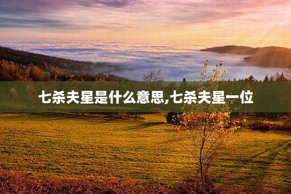 七杀夫星是什么意思,七杀夫星一位