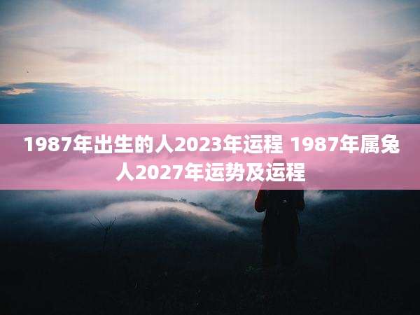 1987年出生的人2023年运程 1987年属兔人2027年运势及运程