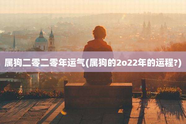 属狗二零二零年运气(属狗的2o22年的运程?)