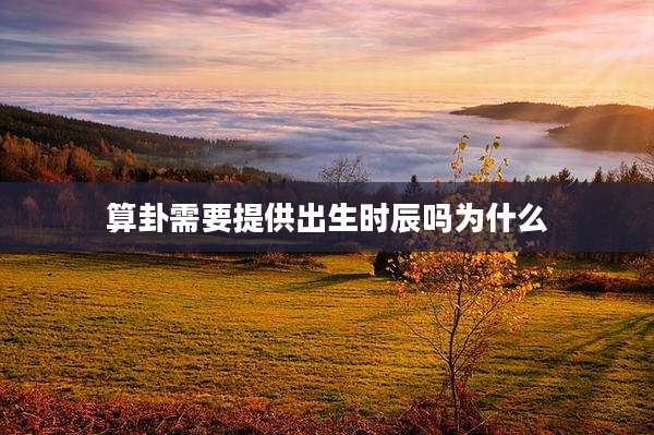 算卦需要提供出生时辰吗为什么