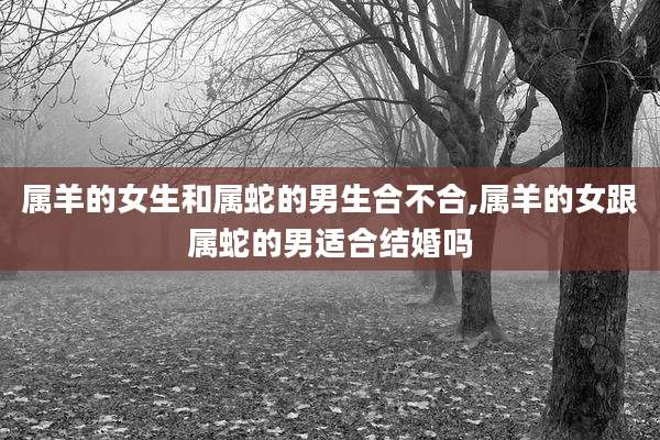 属羊的女生和属蛇的男生合不合,属羊的女跟属蛇的男适合结婚吗