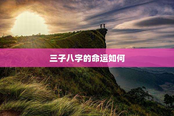 三子八字的命运如何
