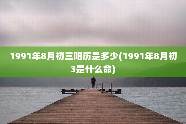 1991年8月初三阳历是多少(1991年8月初3是什么命)