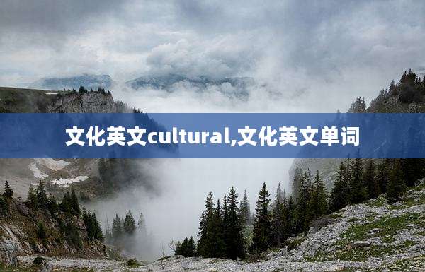 文化英文cultural,文化英文单词