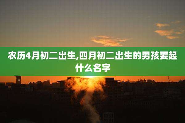 农历4月初二出生,四月初二出生的男孩要起什么名字