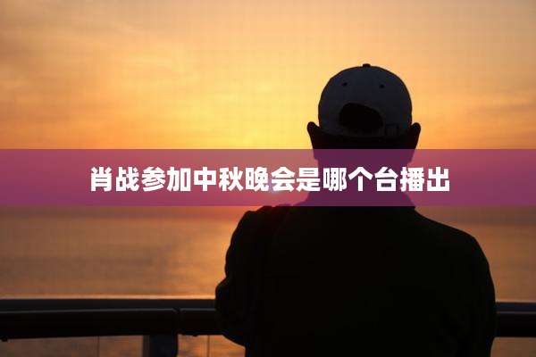 肖战参加中秋晚会是哪个台播出