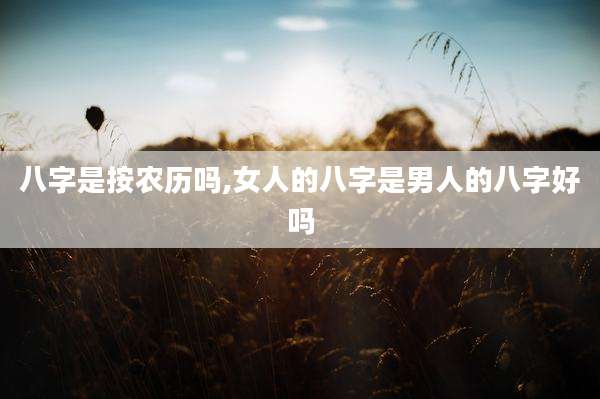 八字是按农历吗,女人的八字是男人的八字好吗