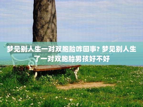 梦见别人生一对双胞胎咋回事? 梦见别人生了一对双胞胎男孩好不好