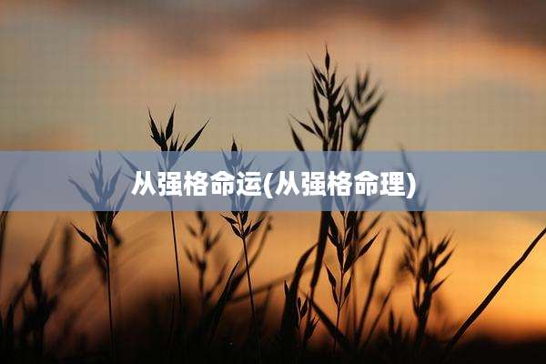 从强格命运(从强格命理)