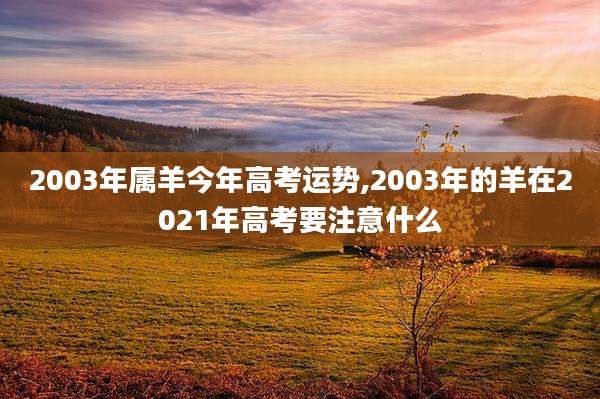 2003年属羊今年高考运势,2003年的羊在2021年高考要注意什么