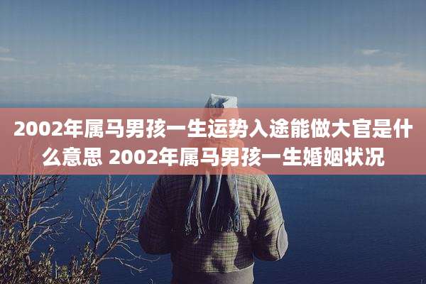 2002年属马男孩一生运势入途能做大官是什么意思 2002年属马男孩一生婚姻状况