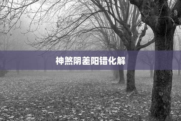 神煞阴差阳错化解