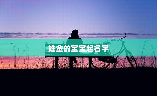 姓金的宝宝起名字