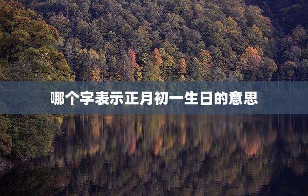哪个字表示正月初一生日的意思