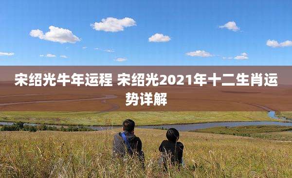 宋绍光牛年运程 宋绍光2021年十二生肖运势详解