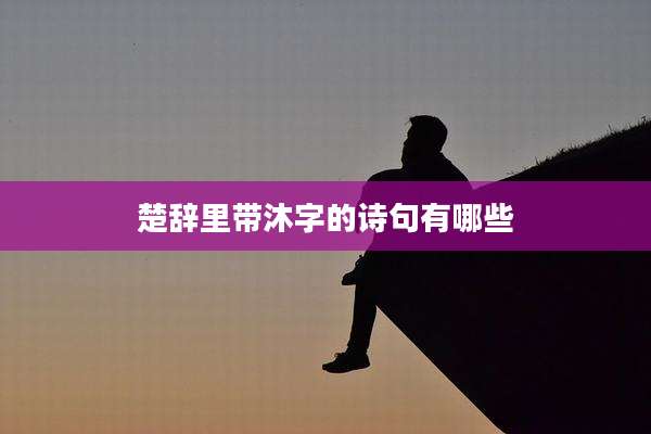楚辞里带沐字的诗句有哪些