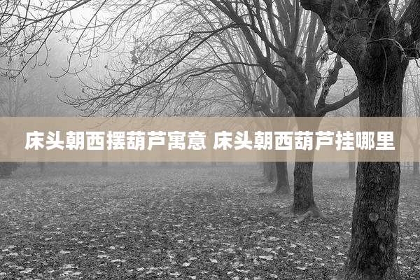 床头朝西摆葫芦寓意 床头朝西葫芦挂哪里