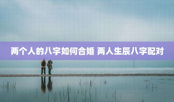 两个人的八字如何合婚 两人生辰八字配对
