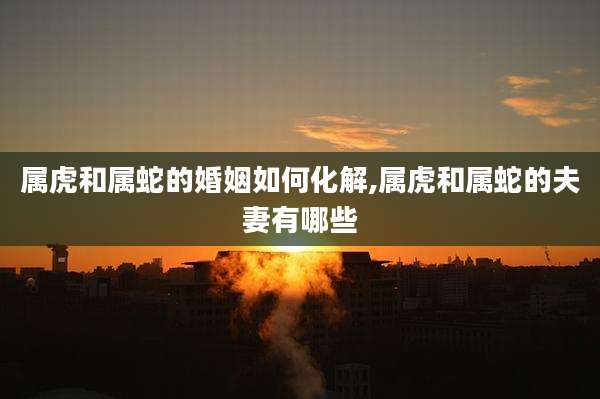 属虎和属蛇的婚姻如何化解,属虎和属蛇的夫妻有哪些