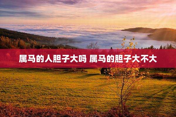 属马的人胆子大吗 属马的胆子大不大