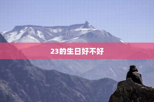 23的生日好不好
