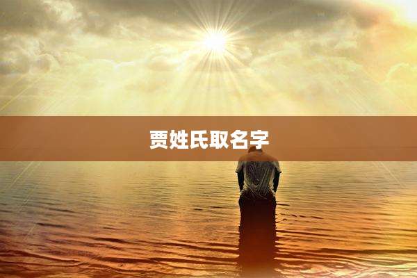 贾姓氏取名字