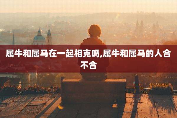 属牛和属马在一起相克吗,属牛和属马的人合不合