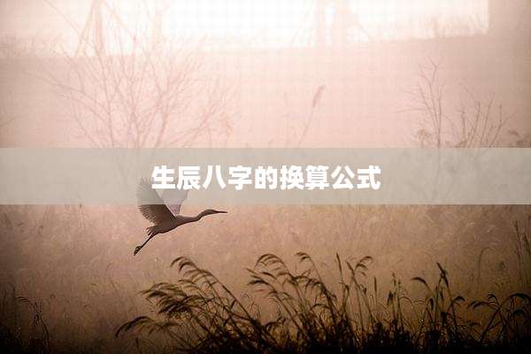 生辰八字的换算公式