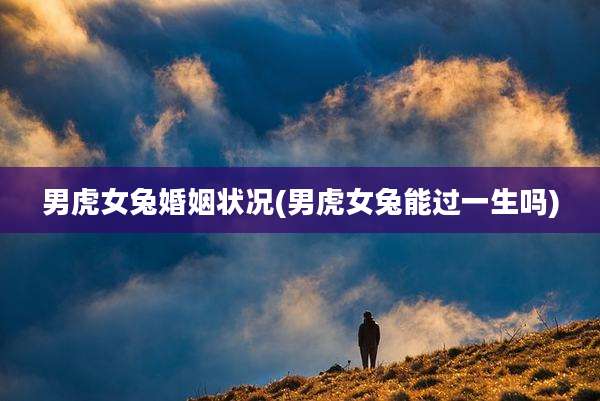 男虎女兔婚姻状况(男虎女兔能过一生吗)