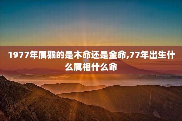 1977年属猴的是木命还是金命,77年出生什么属相什么命