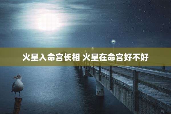 火星入命宫长相 火星在命宫好不好