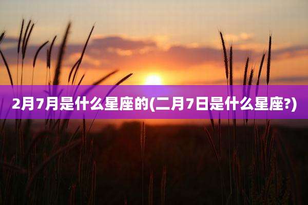 2月7月是什么星座的(二月7日是什么星座?)