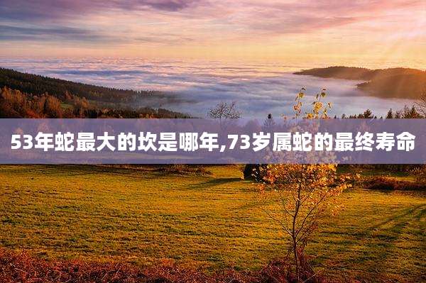 53年蛇最大的坎是哪年,73岁属蛇的最终寿命