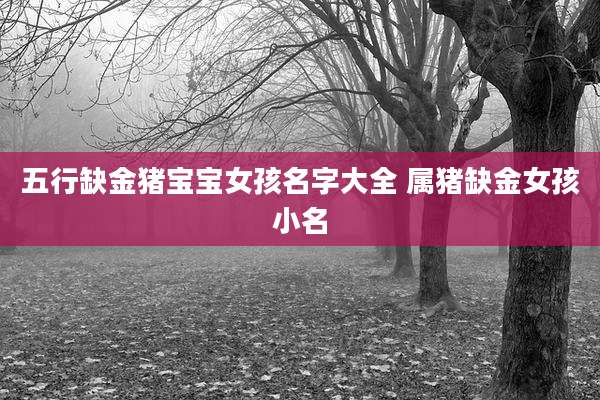 五行缺金猪宝宝女孩名字大全 属猪缺金女孩小名