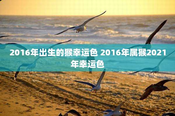 2016年出生的猴幸运色 2016年属猴2021年幸运色