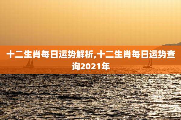 十二生肖每日运势解析,十二生肖每日运势查询2021年