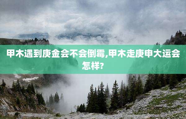 甲木遇到庚金会不会倒霉,甲木走庚申大运会怎样?