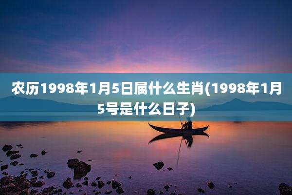 农历1998年1月5日属什么生肖(1998年1月5号是什么日子)