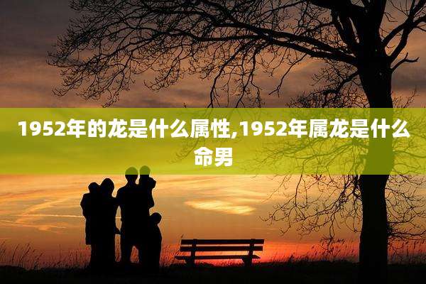 1952年的龙是什么属性,1952年属龙是什么命男