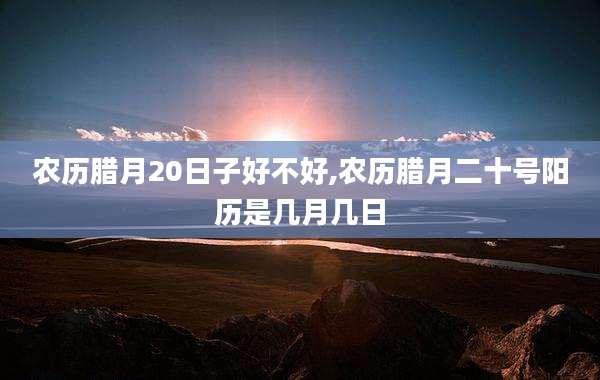 农历腊月20日子好不好,农历腊月二十号阳历是几月几日
