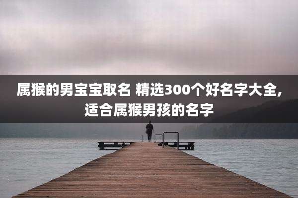 属猴的男宝宝取名 精选300个好名字大全,适合属猴男孩的名字
