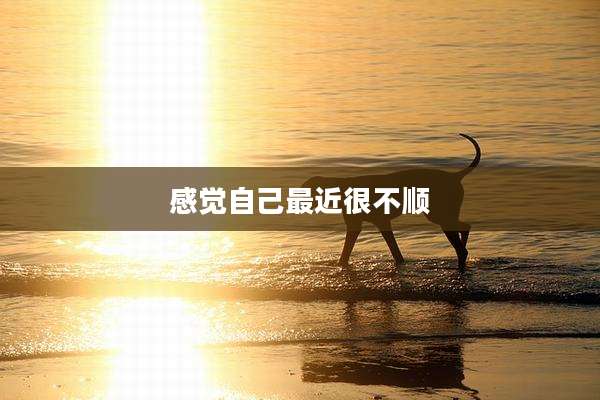 感觉自己最近很不顺