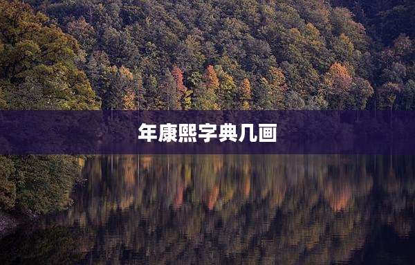 年康熙字典几画