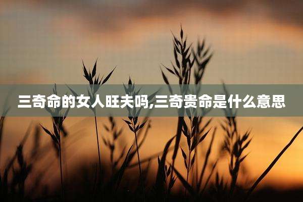 三奇命的女人旺夫吗,三奇贵命是什么意思