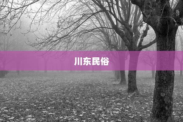 川东民俗